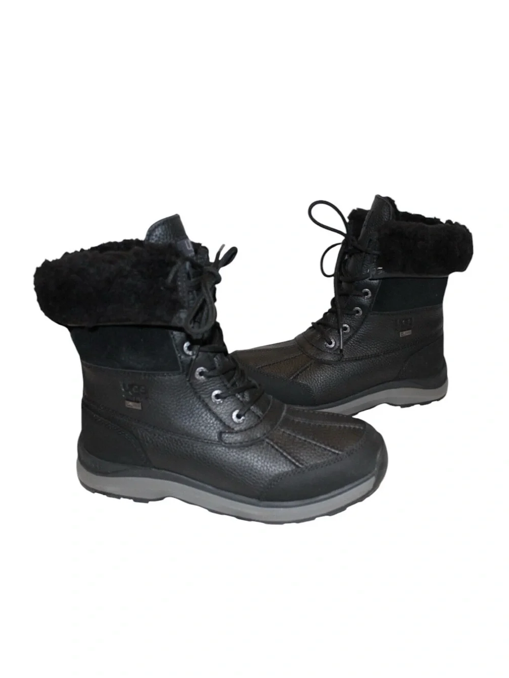 New UGG Adirondack shearling leather black boot